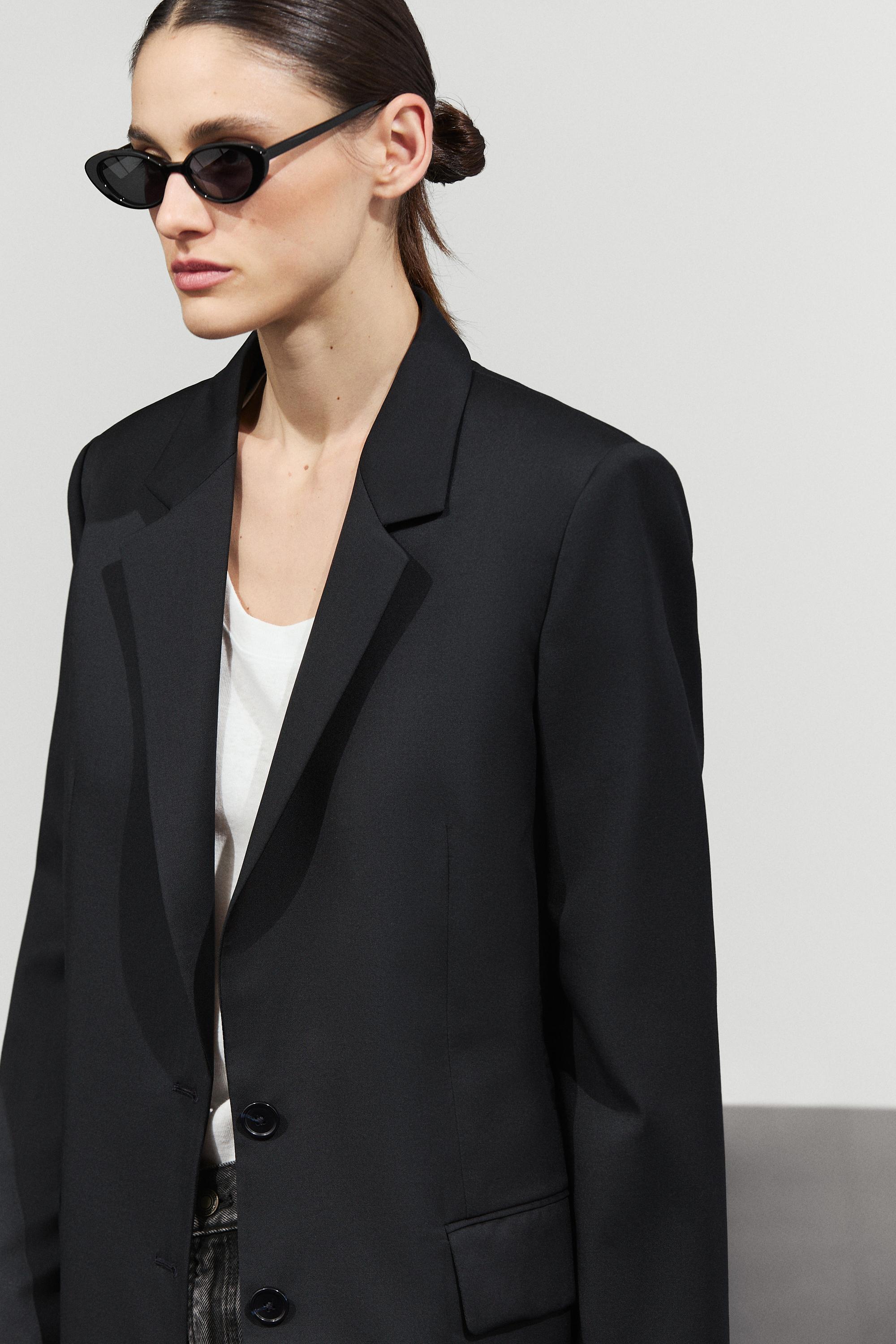 100% extra fine wool two-button blazer